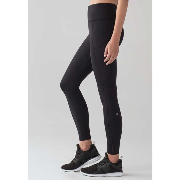 Lululemon Fast & Free 7/8 Tight II Nulux 25" Black Size 4 - Picture 3 of 11